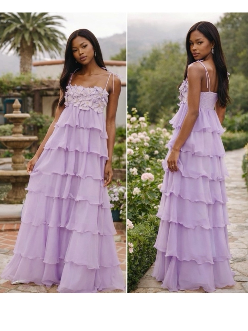 NWT Show Me Your MuMu Gabriella Maxi Dress in Lilac Enchanted Embellishment Sz S